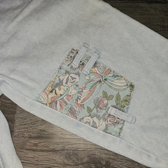 Vintage 80s Everblue patchwork Jeans Size 9/10 - Picture 6 of 16